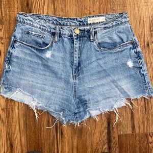 Blank NYC Distressed Cut Off Jean Shorts